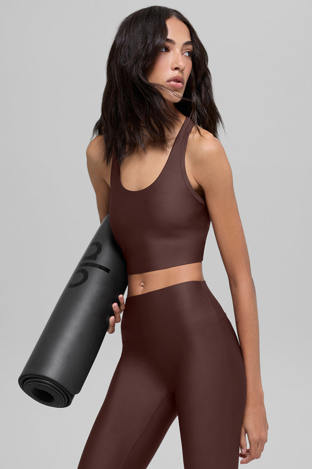 Alo yoga Топ Airlift Super Sleek, коричневый