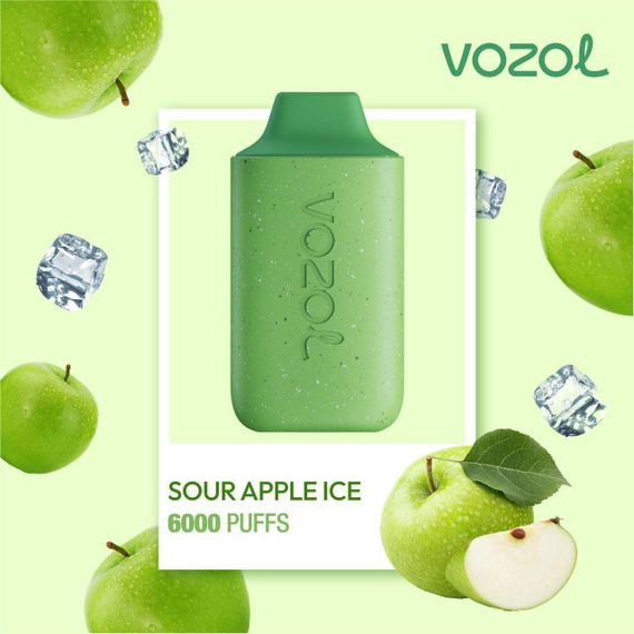 Vozol Star 6000 – Sour Apple Ice (5% nic)