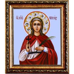 Стефанида Дамасская Святая мученица. Икона на холсте.