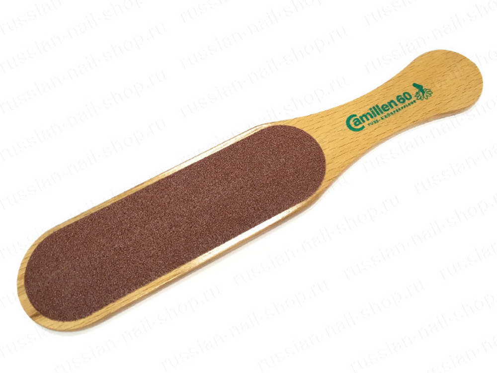 Camillen Терка педикюрная деревянная по форме стопы лак 60/120 Grit Camillen 261v-8261
