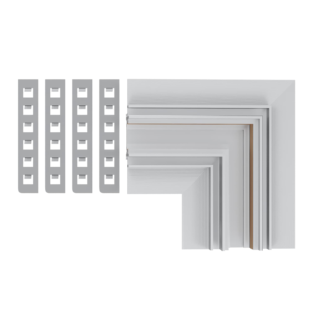 Угол - соединитель для встраиваемого магнитного шинопровода под ГКЛ 12мм ST Luce SKYLINE 48+ ST1007.529.12