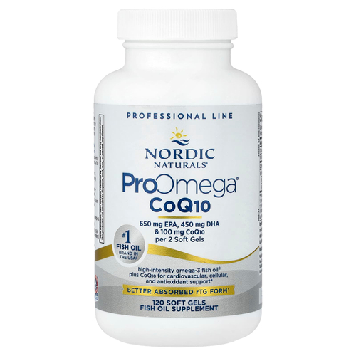 Nordic Naturals, ProOmega CoQ10, 1000 мг, 120 мягких таблеток