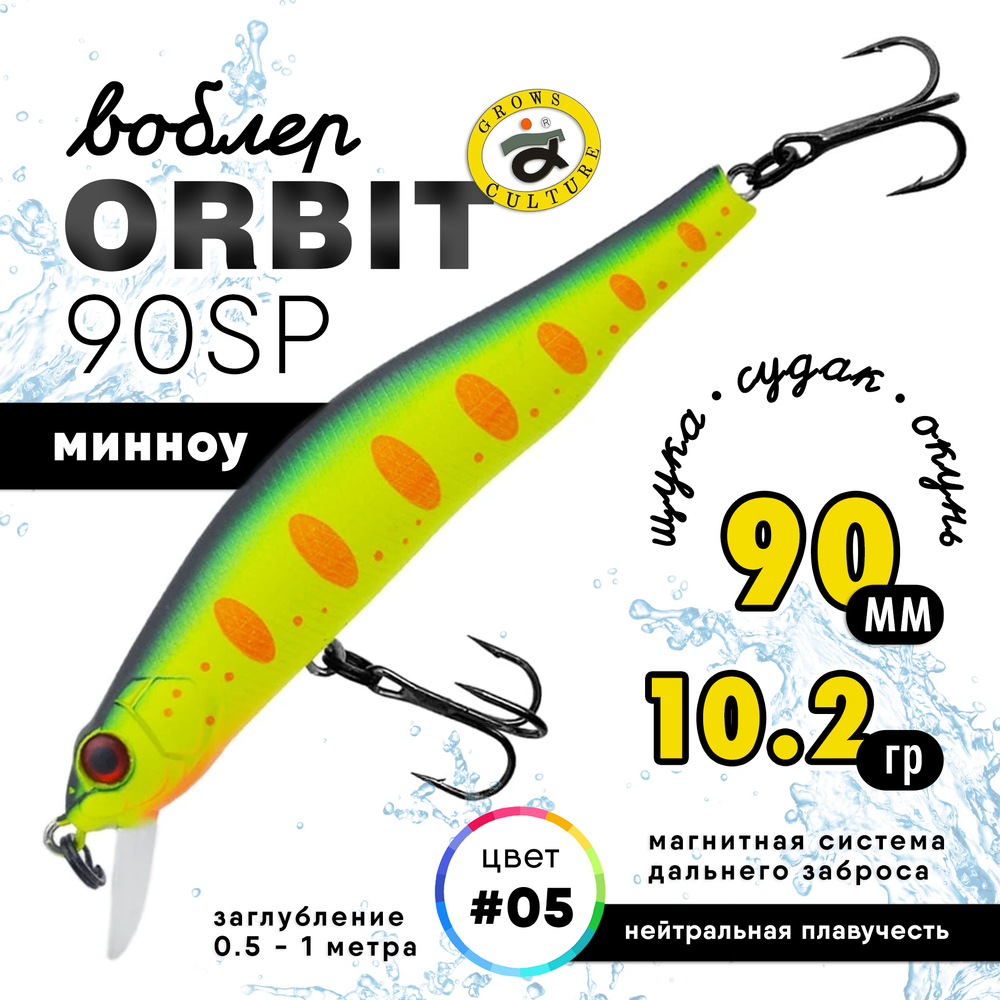 Воблер Grows Culture ORBIT 90SP (90мм, 10.2гр)