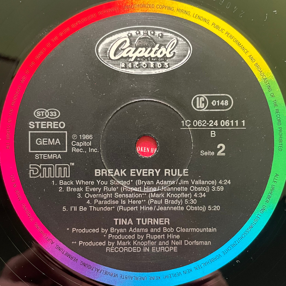 Tina Turner - Break Every Rule (Европа 1986г.)