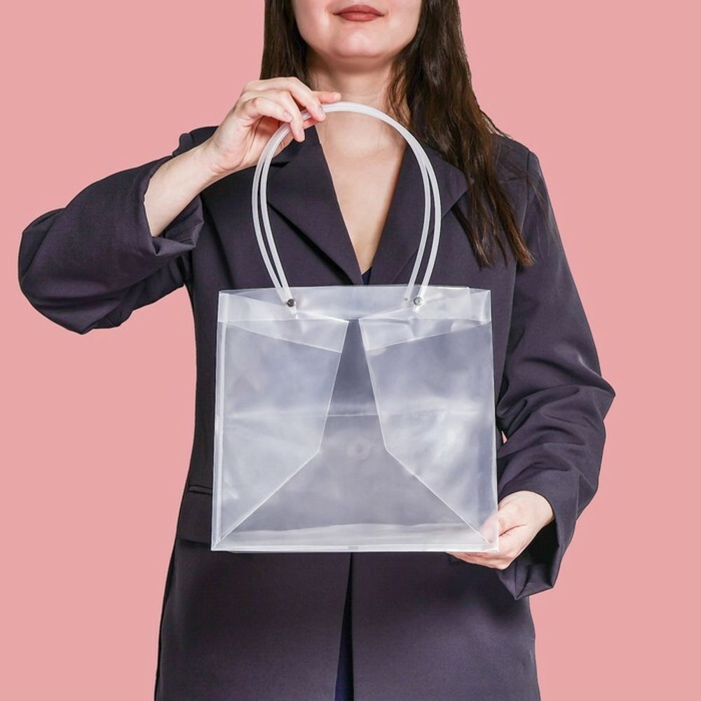 Пакет ПВХ с ручками с квадратным дном 25 х 25 х 25 см