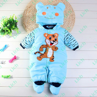 Комбинезон-конверт с аппликакцией "Тигрёнок" и капюшоном