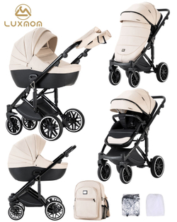 Детская модульная коляска 2в1 Luxmom F2 экокожа
