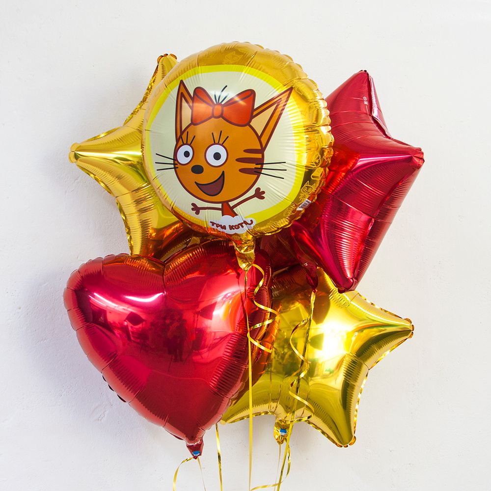 Шар (19"/48 см) Звезда, Красный 1 шт.