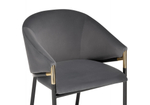 Стул на металлокаркасе Woodville Molton gray, black/ gold