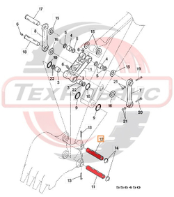 Палец JLV0082 (KLV0100) ковша (Турция)