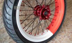 17 inches rim (no tyre) Motard Wheel Conversion Kit Honda CRF250L, Rally250, CRF250M 2012-2020. Red-White