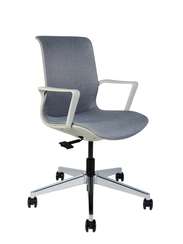 Кресло офисное  Некст  серая ткань cветло серый пластик