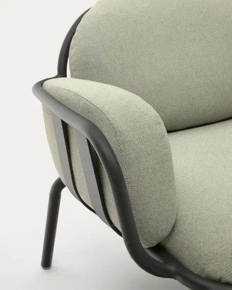 Уличное кресло Joncols с бежевой обивкой и серым алюминием