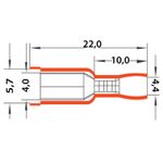 Разъем штекерный изолированный гнездо 4 мм 1.5-2.5 мм² (РШи-м 2.5-4/РШИм 2-5-4 ) синий REXANT