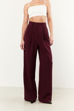 Брюки-палаццо бордовые