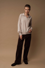 J0461-8006 Джемпер-поло женский, жемчужный dbr