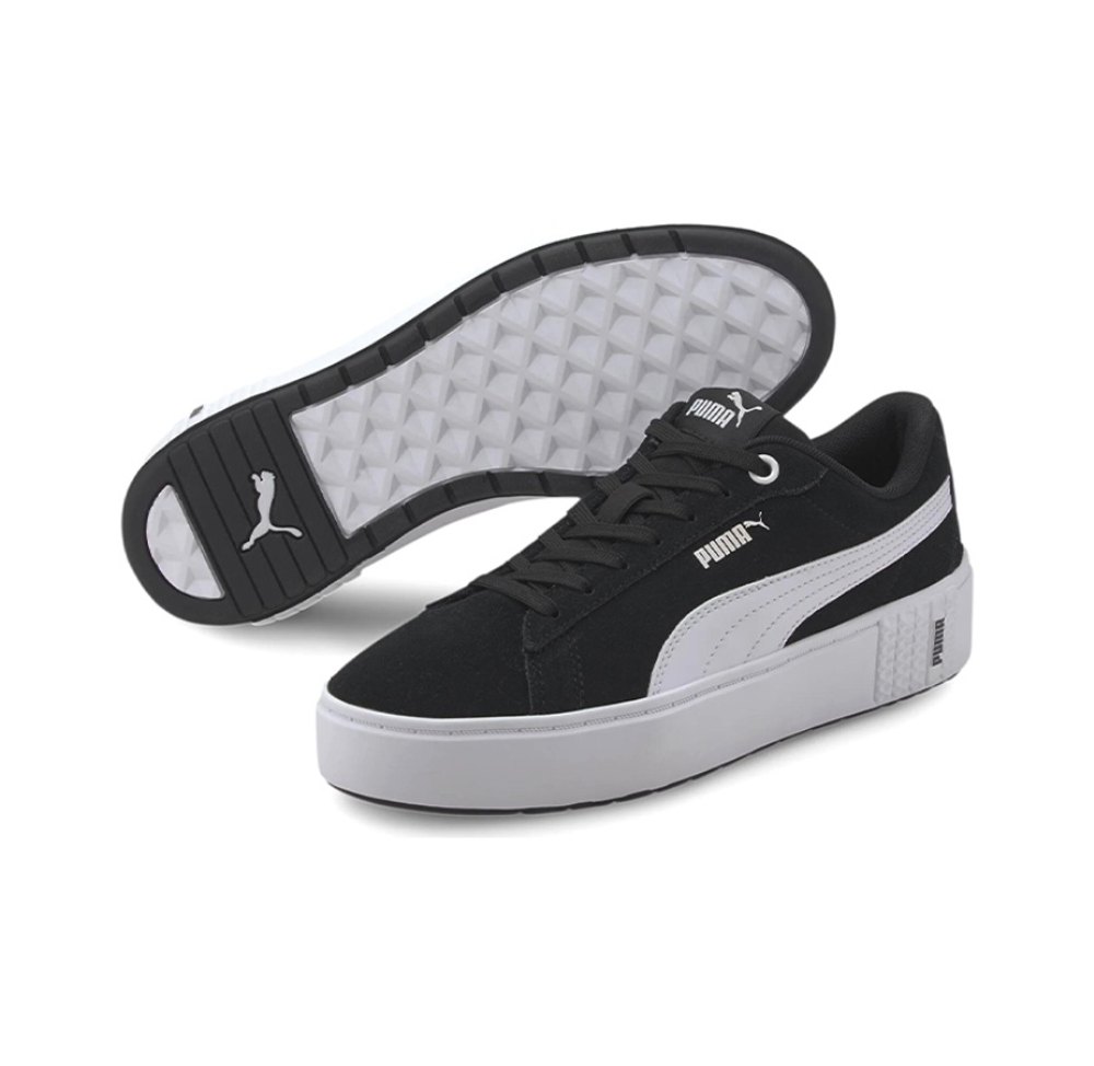 Puma Smash Platform V2 Suede Black White WMNS 373037 04 8 033 insneaker.ru