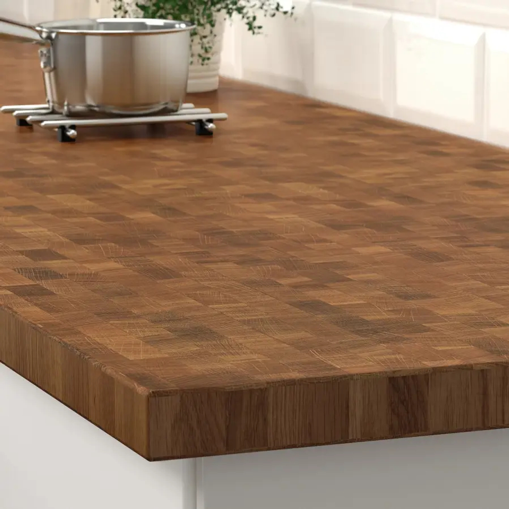 Столешница - IKEA SKOGSÅ/SKOGSA/СКОГСО ИКЕА, 246х63,5х3,8 см, коричневый