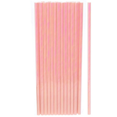 Трубочка для коктейля «Волшебство» 19,5 см d-6 мм (набор 25 шт), розовый