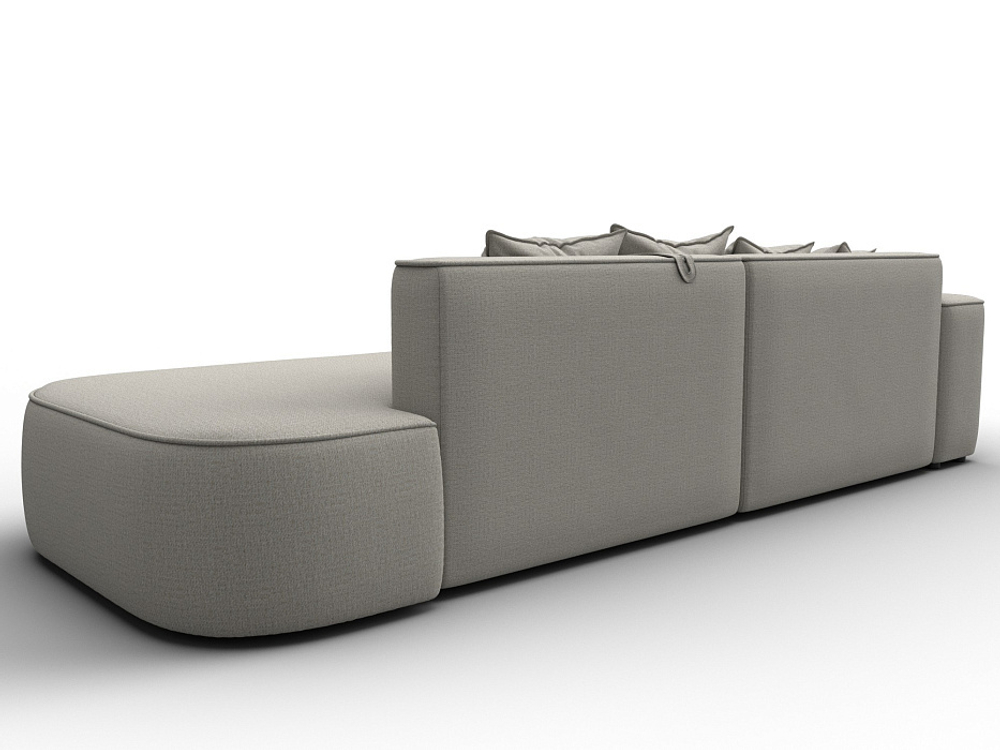 Диван угловой Лига-065 угол левый РОГОЖКА Амур 02 бежевый