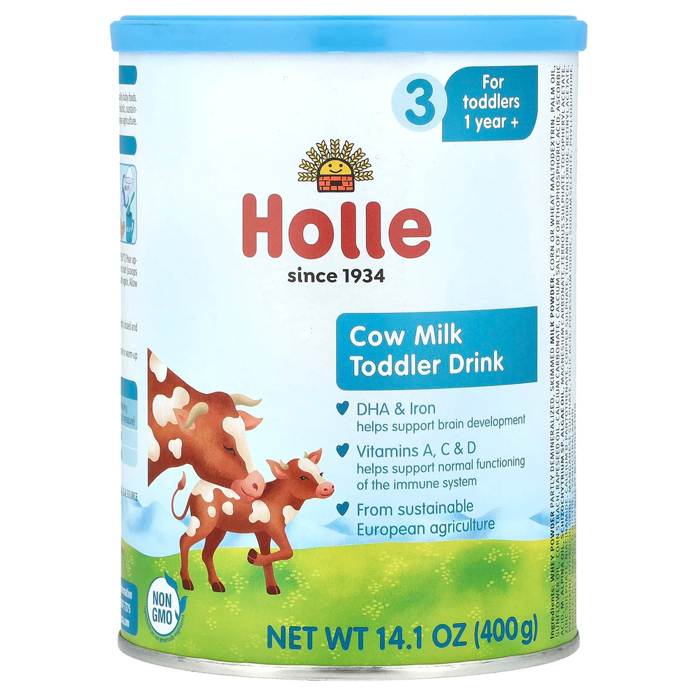 Holle, Напиток из коровьего молока, для детей от 1 года, 400 г (14,1 унции)