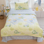 КПБ Сатин с Одеялом Young на резинке OBKR025, 1.5 спальный, наволочки 50-70 1 шт, простынь 80*160*25