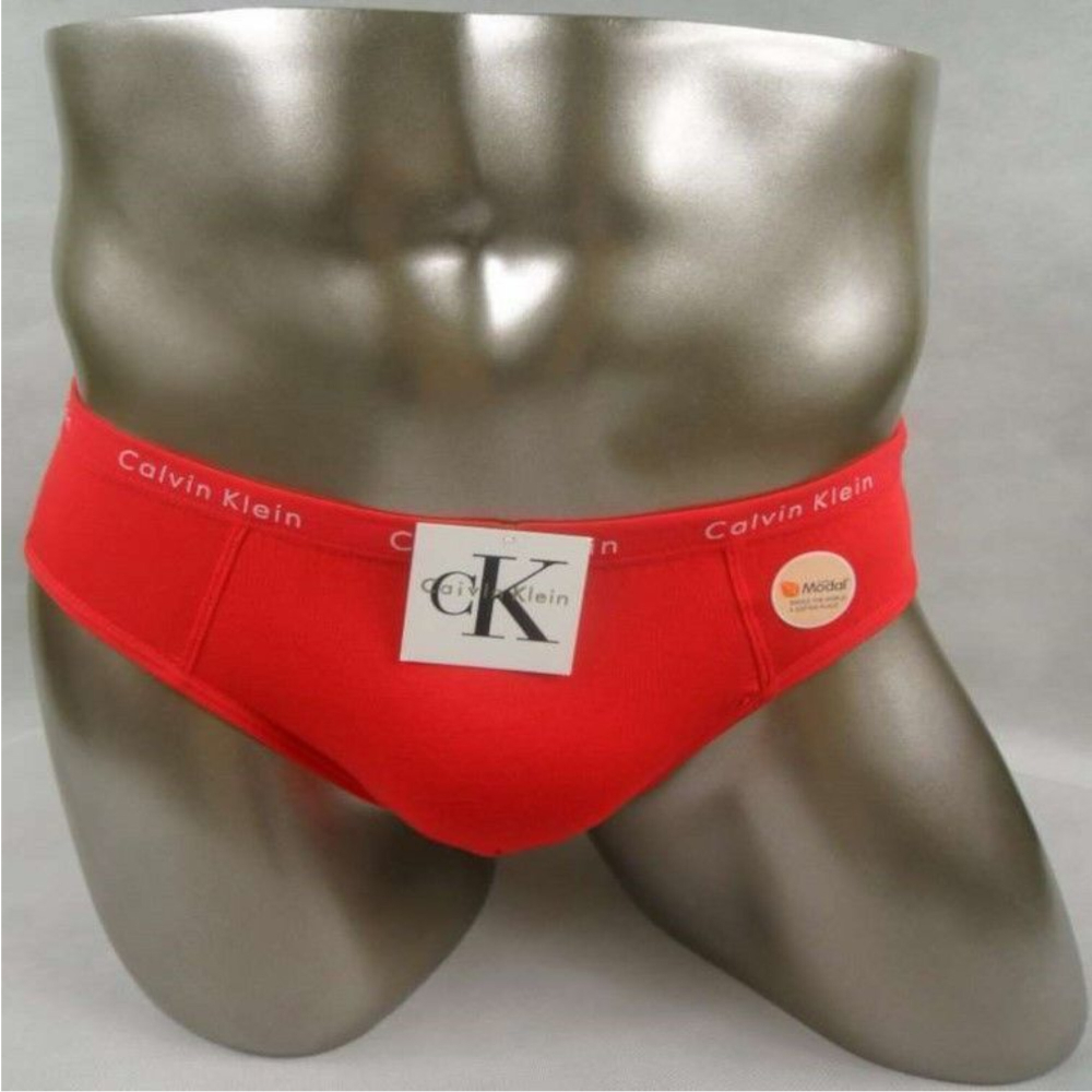 Мужские трусы слипы красные (модал) Calvin Klein Brief