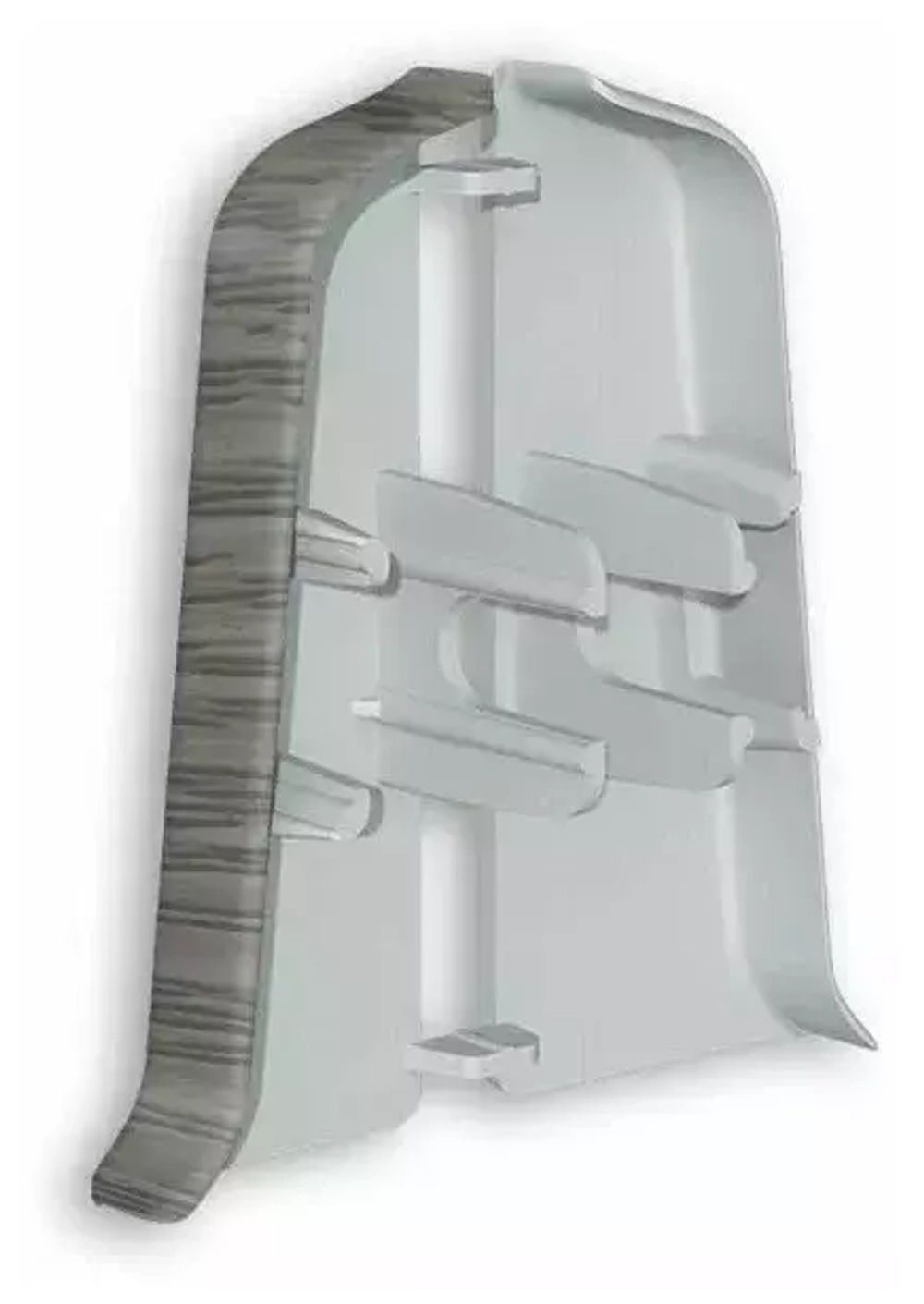 Торцевые (пара) для плинтуса 70мм "Деконика", 210 Дуб пепельный