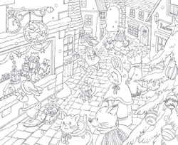 [Vol.2] Wild mouse Yururi's journey sketch. Coloring Book