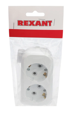 Колодка 2гн с З/К белая 10А REXANT