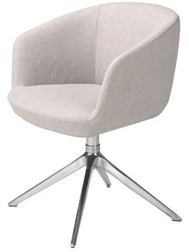 Поворотное кресло 4133/A172 из светло-серой ткани Испания 