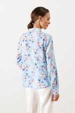 22998 Блузка женская (голубой принт)