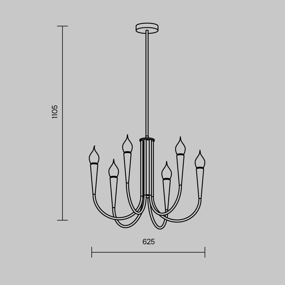 Подвесной светильник Freya FR5253PL-06N