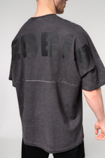 Футболка WASHED-OFF OVERSIZED HEAVYWEIGHT COTTON T-SHIRT NO SHORTCUTS 369