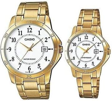 Парные часы Casio Standard: MTP-V004G-7B и LTP-V004G-7B