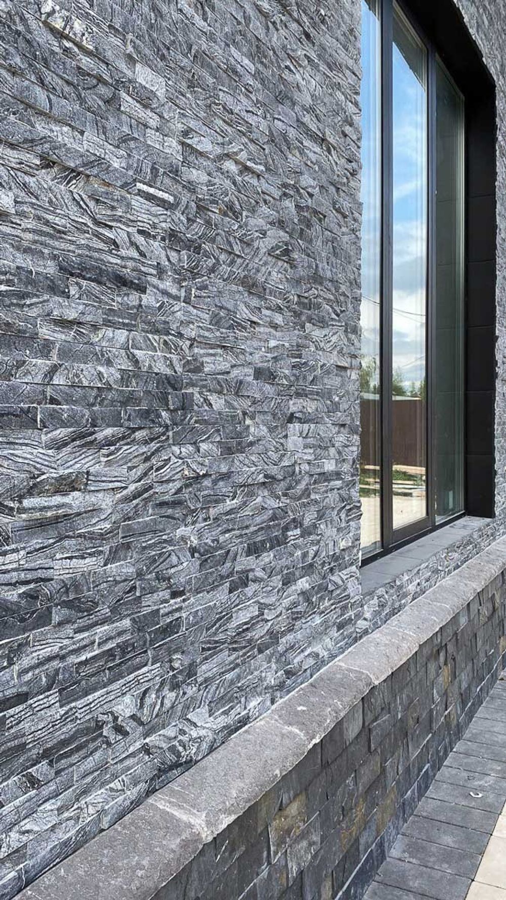 Натуральный камень Мрамор (кварцит) древесный серый Pharaon 150x600x10-20 Неоклассик