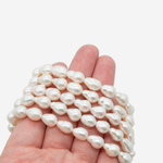 Жемчуг культивированный в форме капли, белый, 6-8*8-10мм