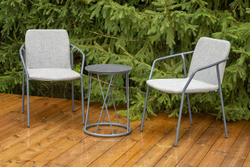 "Марокко" стул из текстилена nanotex, алюминиевый каркас, цвет серый