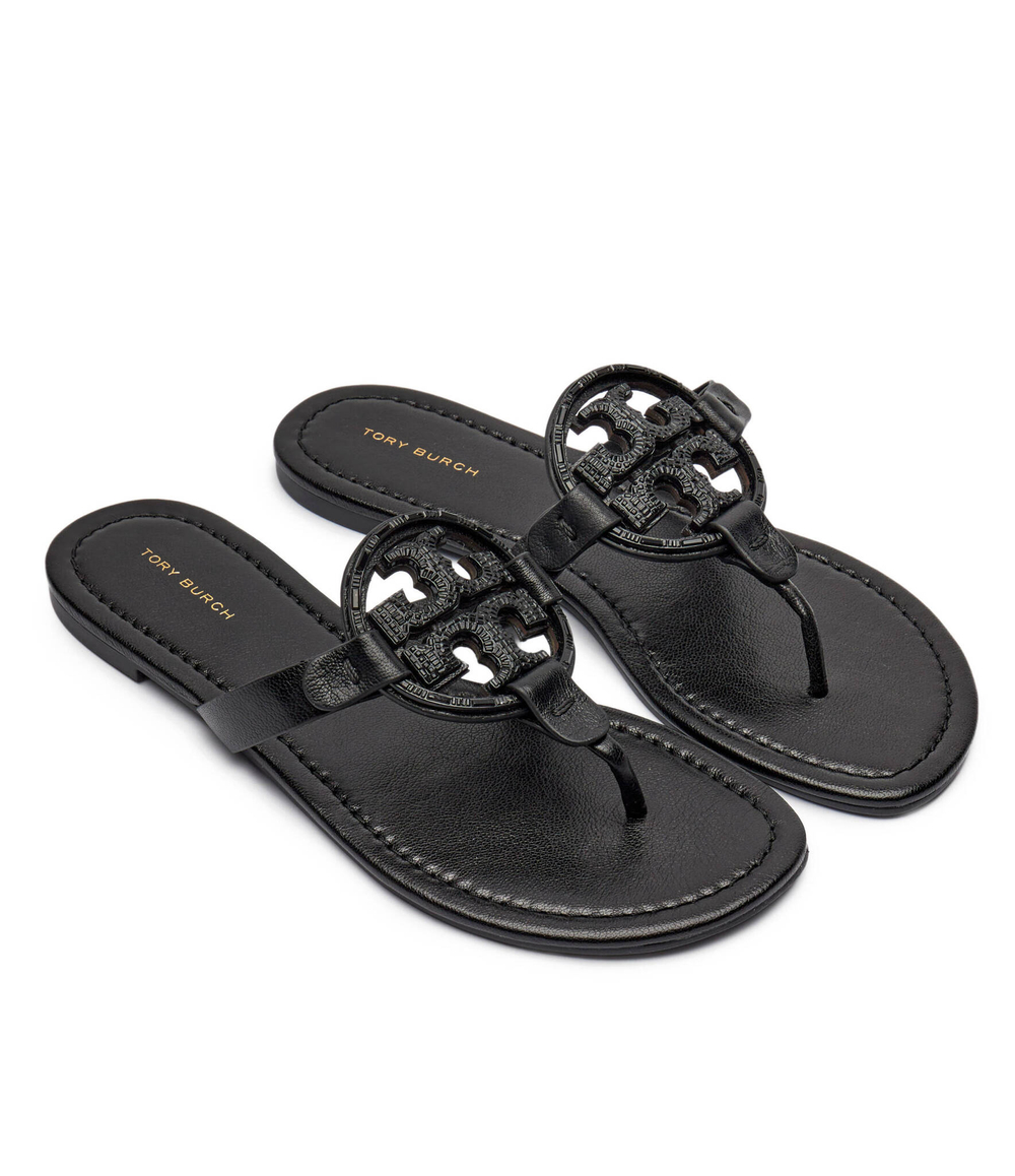 Кожаные вьетнамки MILLER DECO TORY BURCH - черный(161424)