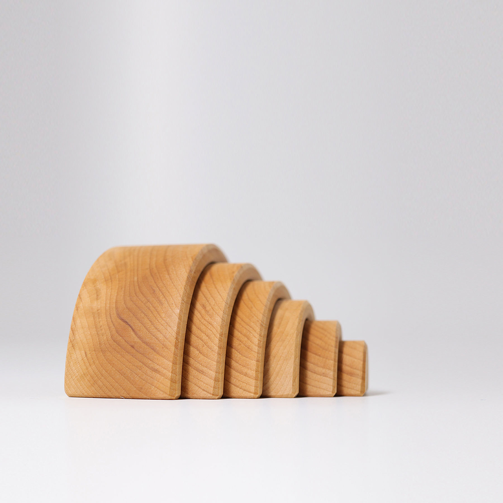 Деревянная радуга средняя не окрашенная, 6 деталей