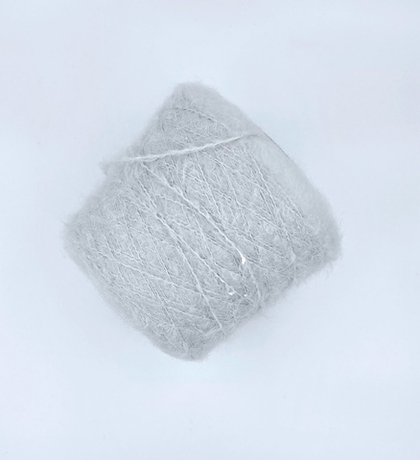 Перуанская бэби сури роял альпака 70% шелк 10% па 20% 400 м в 100 г холодный серый