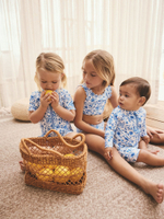 Купальник слитный на молнии для девочки Next AB7-032, Синий, Белый