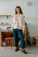 Рубашка Soeurs шёлковая 2 розовая