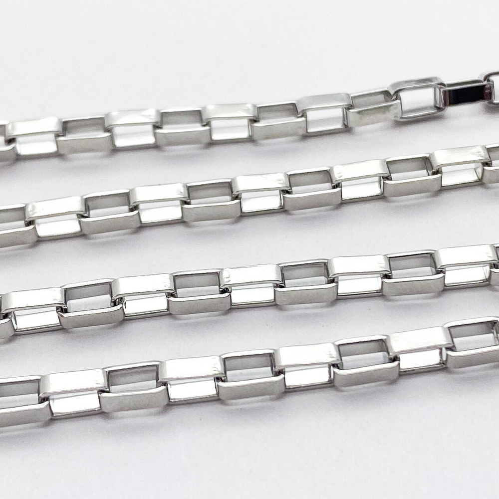 Цепочка, цвет серебро, размер звена 3*5 мм, цена за 50 см