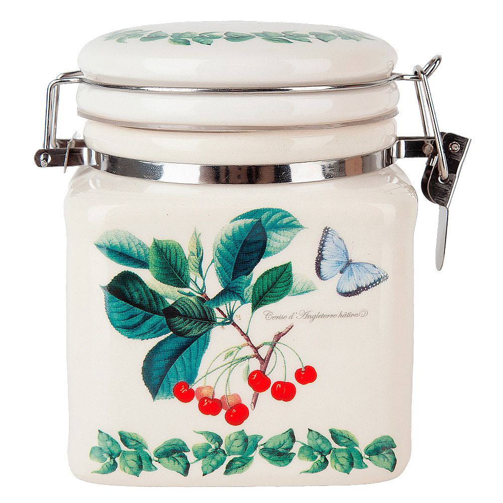 Банка для сыпучих продуктов (клипс) " " 12х9,5х12см v=480мл (подарочная упаковка)