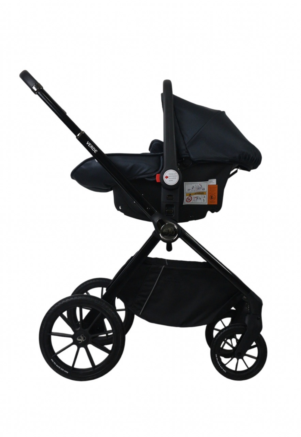 Коляска модульная 3в1 Sweet Baby Verde Blue (Black Crossy)