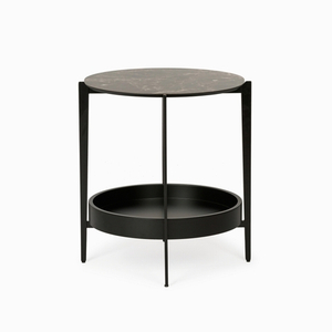 Кофейный столик Lipes диаметр 55 керамика черный