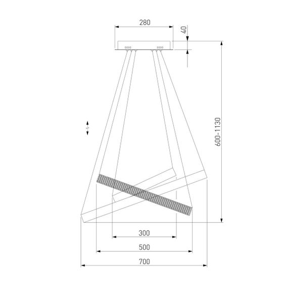 Подвесной светодиодный светильник Eurosvet Smart Posh 90276/3 хром