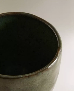 ZARA HOME БЛЕСТЯЩИЙ СТАКАН ДЛЯ ЗУБНЫХ ЩЕТОК, ЗЕЛЕНЫЙ