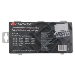 Комплект болтов под шестигранник, 106пр. Forsage F-826
